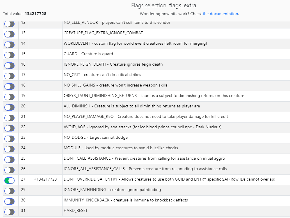 Creature Template Flags